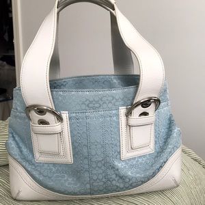 Coach light blue spring purse